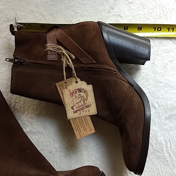 Diesel brown suede high heel ankle boots size 9 - Picture 3 of 8